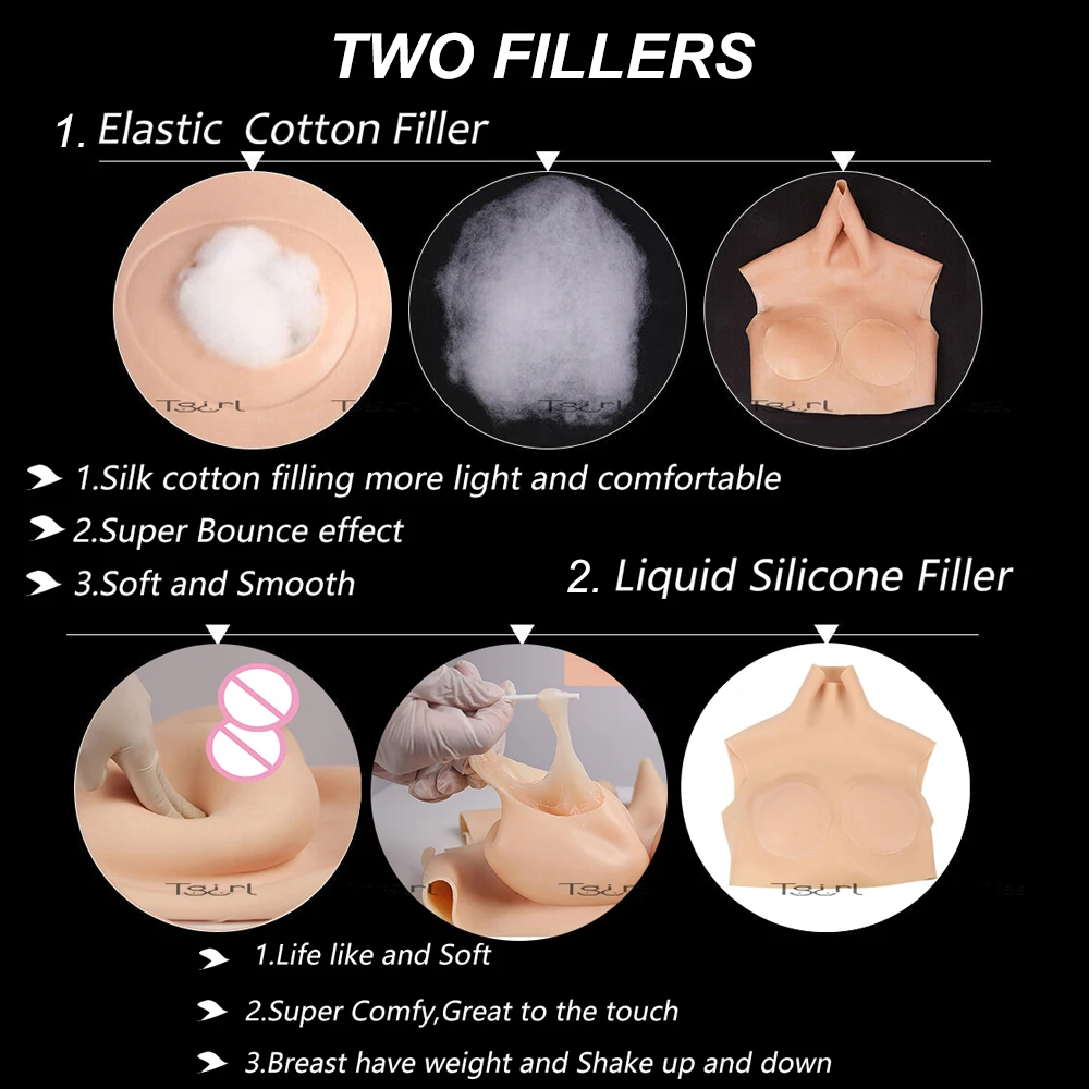 Tgirl Silicone Breast Forms D Cup Realistic Fake Boobs Tits Enhancer Little Chest for Crossdresser Drag Queen Shemale