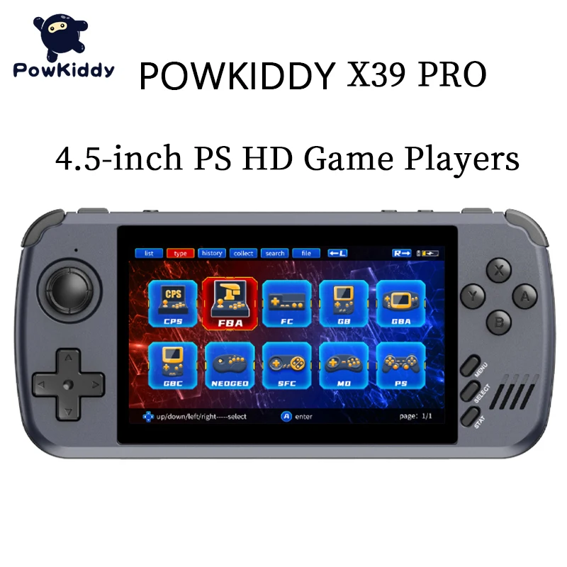 

Консоль POWKIDDY X39 ручная, 4,5 дюйма, HD экран