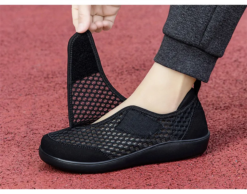 Neue Modische Herren-Sneaker Atmungsaktive Paar-Schuhe mit Breiter Zehenbox Barfußschuhe Bequeme Diabetiker-Schuhe Mesh Herren Freizeitschuhe zum Gehen – Detail 21