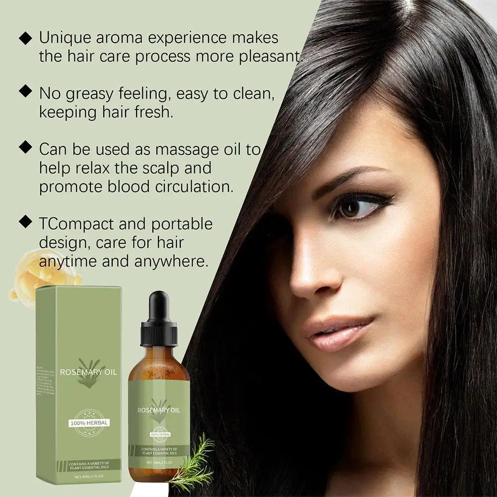 Rosemary Oil Scalp Massage Essential Nourishing Prevent Baldness Repairing Damaged Strengthen Roots Hair Care Serum