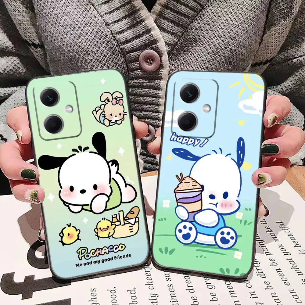 Cute Dog Pachacco Phone Case For Redmi Note 13 12 12S 11 11T 11S 10 9T 9S 9 8 8T 7 6 Pro 5G 4G Silicone Case Funda Shell Capa