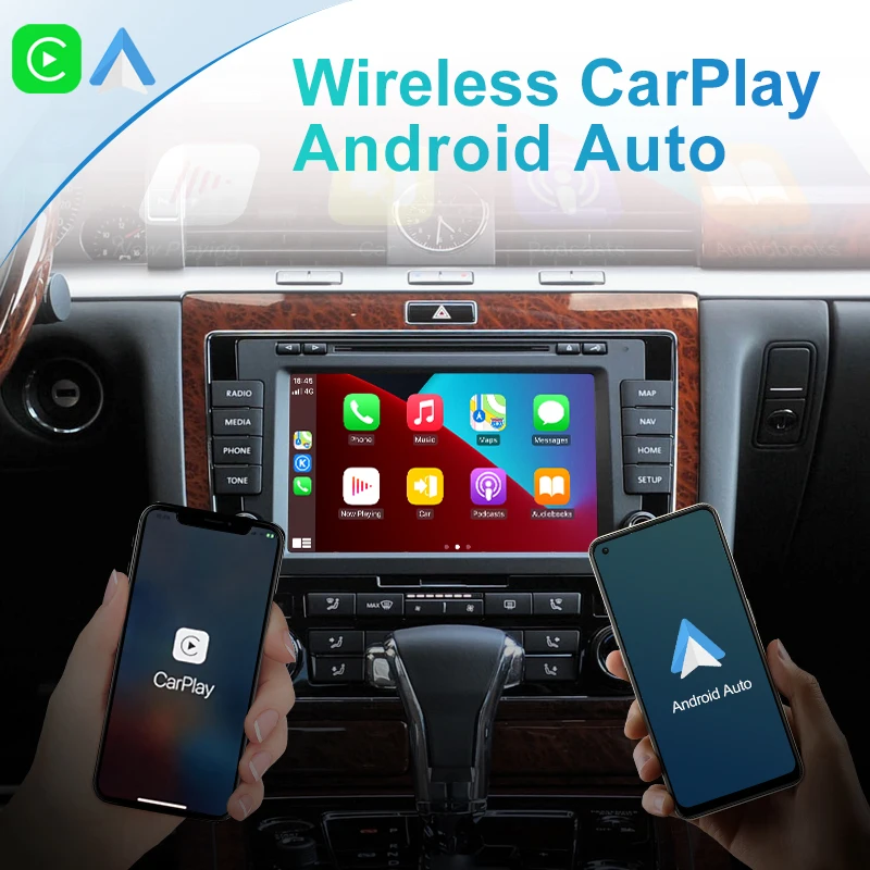 STWEI Wireless Android Auto Apple CarPlay ForVolkswagen Phaeton 8-inch 2009-2015 Car Play  Mirror Front Camera Rear View Reverse