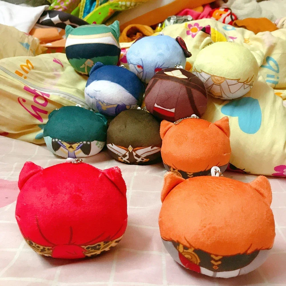 Anime Genshin Impact Ganyu Keqing Sangonomiya Kokomi fiscl 8cm giocattolo Cosplay peluche bambole di peluche accessori per bambini regalo