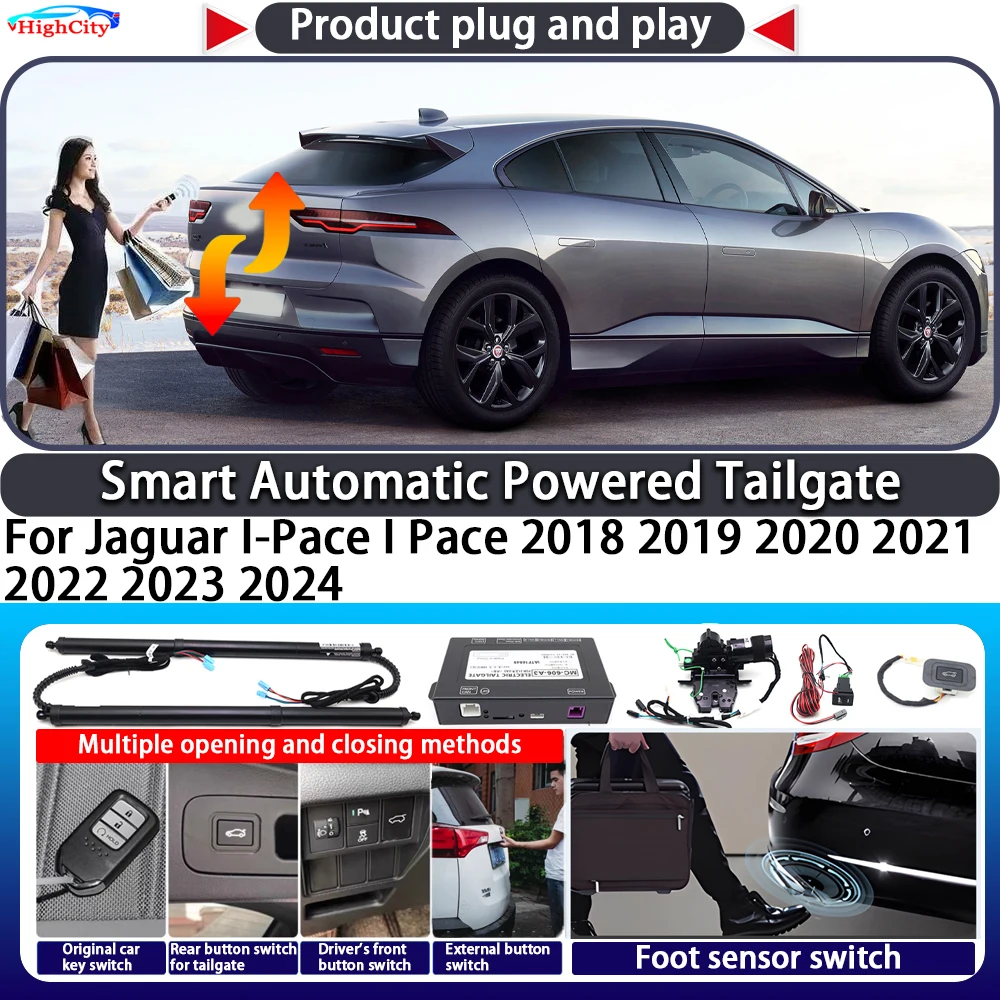 

For Jaguar I-Pace I Pace 2018 2019 2020 2021 2022 2023 2024 Smart Automatic Powered Tailgate Key Close Electric Power Tailgate