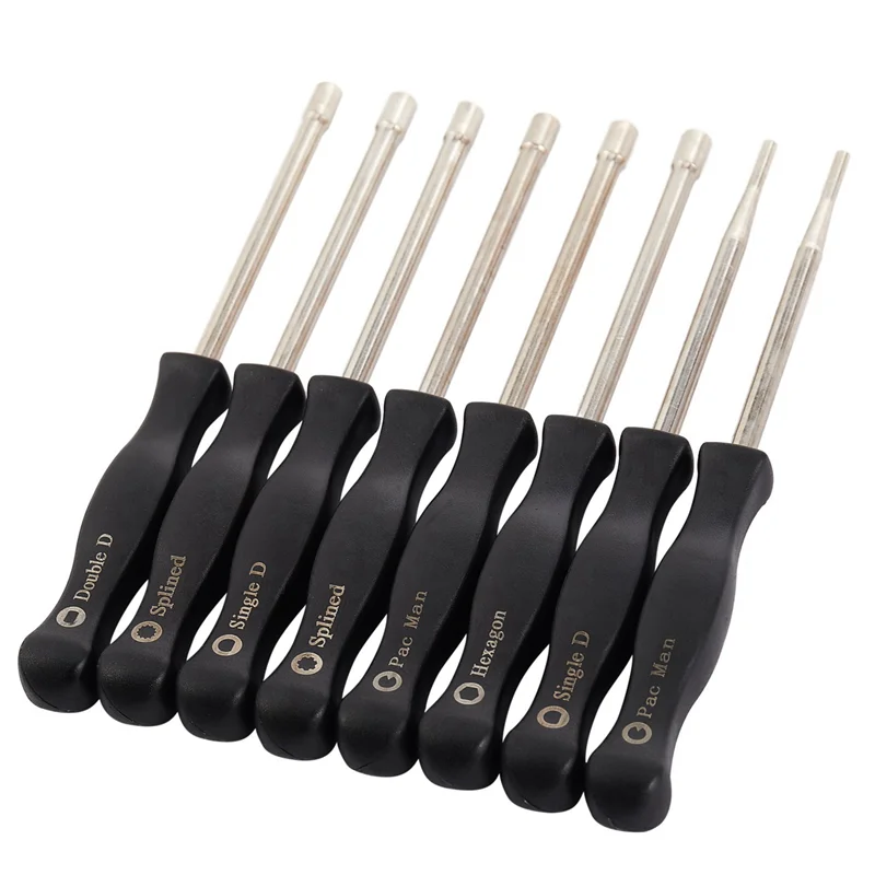 T98C-24 Pcs Screwdriver Carburetor Adjustment Tool Single D Double D Hexagon Hex Socket Kit Set