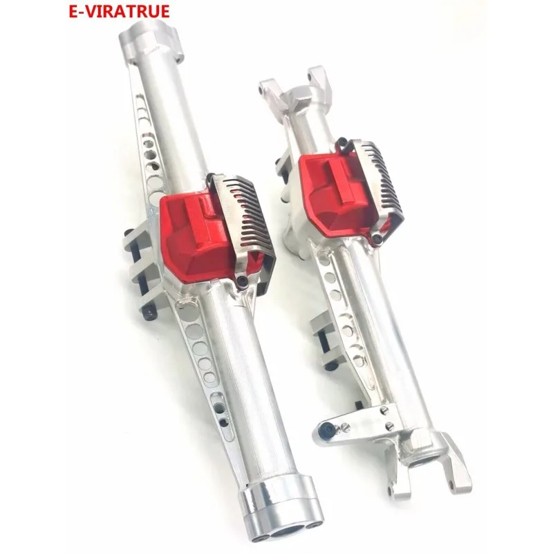 E-VIRATRUE Axial SCX6 1/6 Front&Rear Axle Housing 7075 Aluminum &Protective Cover