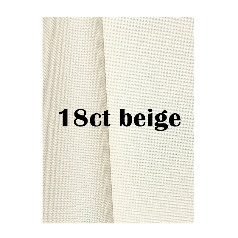 18ct beige ivory canvas Aida cloth cross-stitch fabric DIY handmade needlework sewing crafts