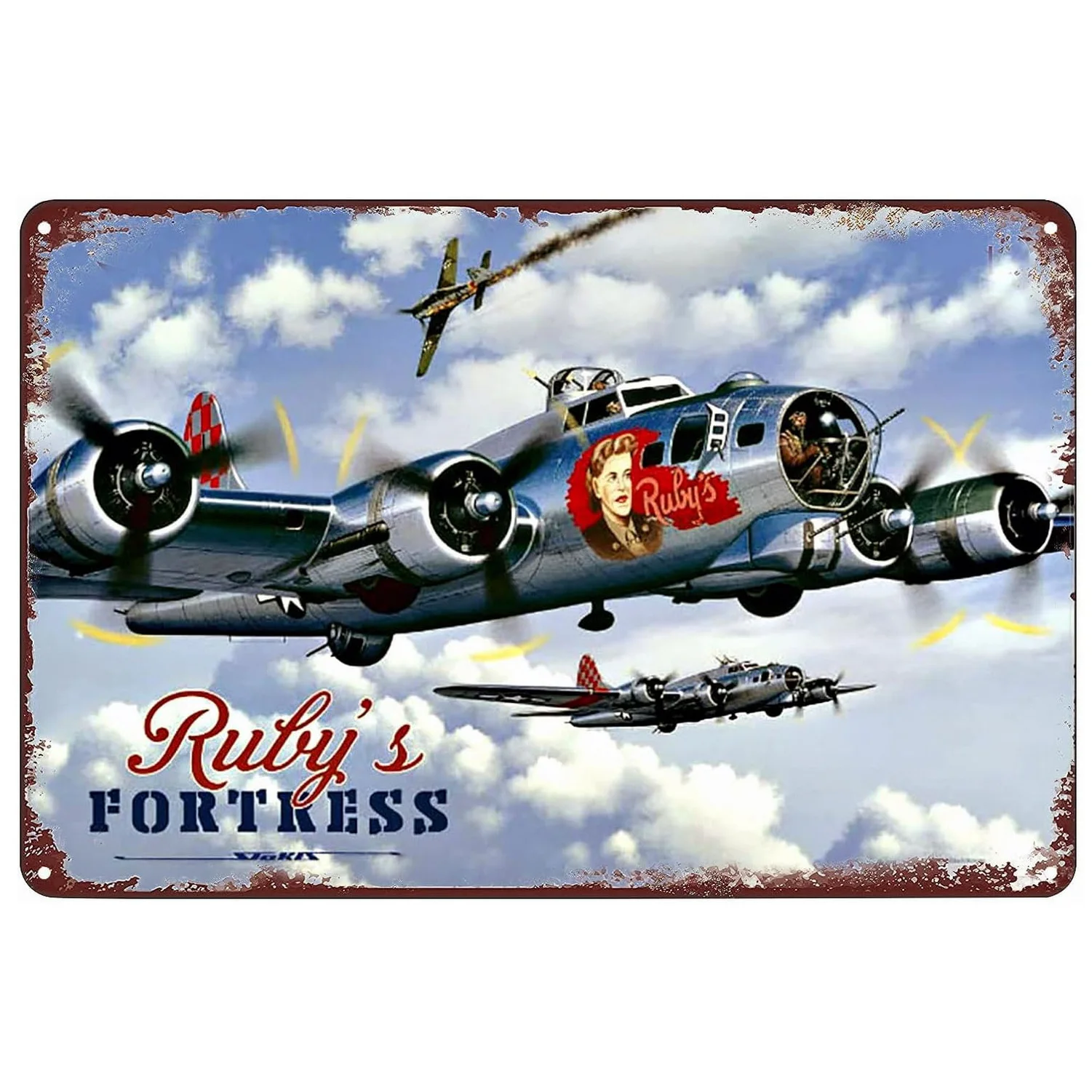 Metal Tin Signs Plaque Airforce Plane Wall Decoration Vintage Art Posters Iron Painting for Man Cave Home Cafe Garden Club Bar