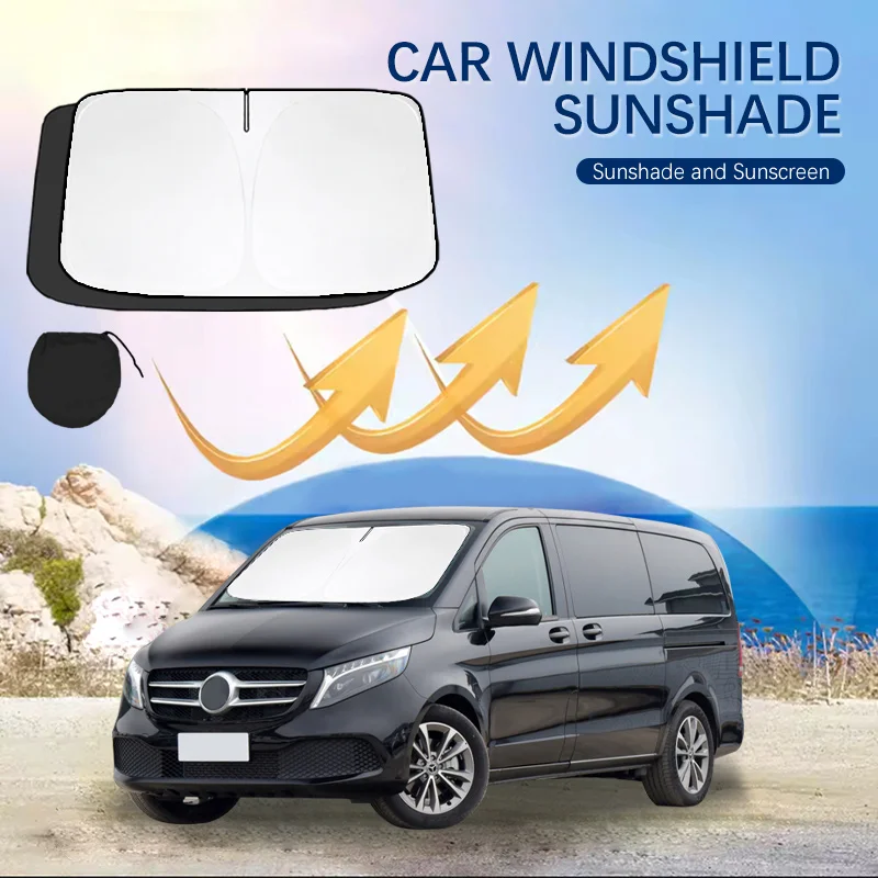 

For Mercedes Benz V260L W447 W448 Windshield Sun Shade Sunshade Sun Visor Protector Foldable Blocks UV Rays Laser Sun Protector