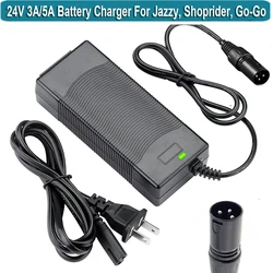 24V 3A Battery Charger for GoGo Mobility Scooter Drive Medical,Go-Go Elite Traveller, Jazzy Power Chair,Pride Mobility,ShopRider