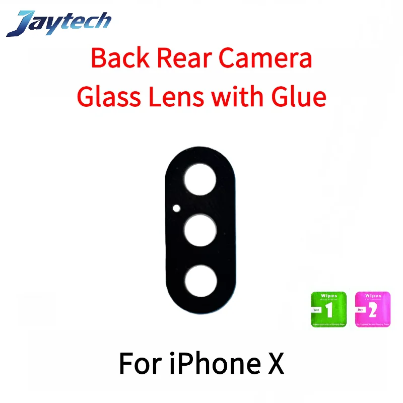 1 pz obiettivo in vetro per fotocamera posteriore posteriore posteriore per iPhone 12 13 14 X XR XS Pro Max vetro per fotocamera con colla adesiva