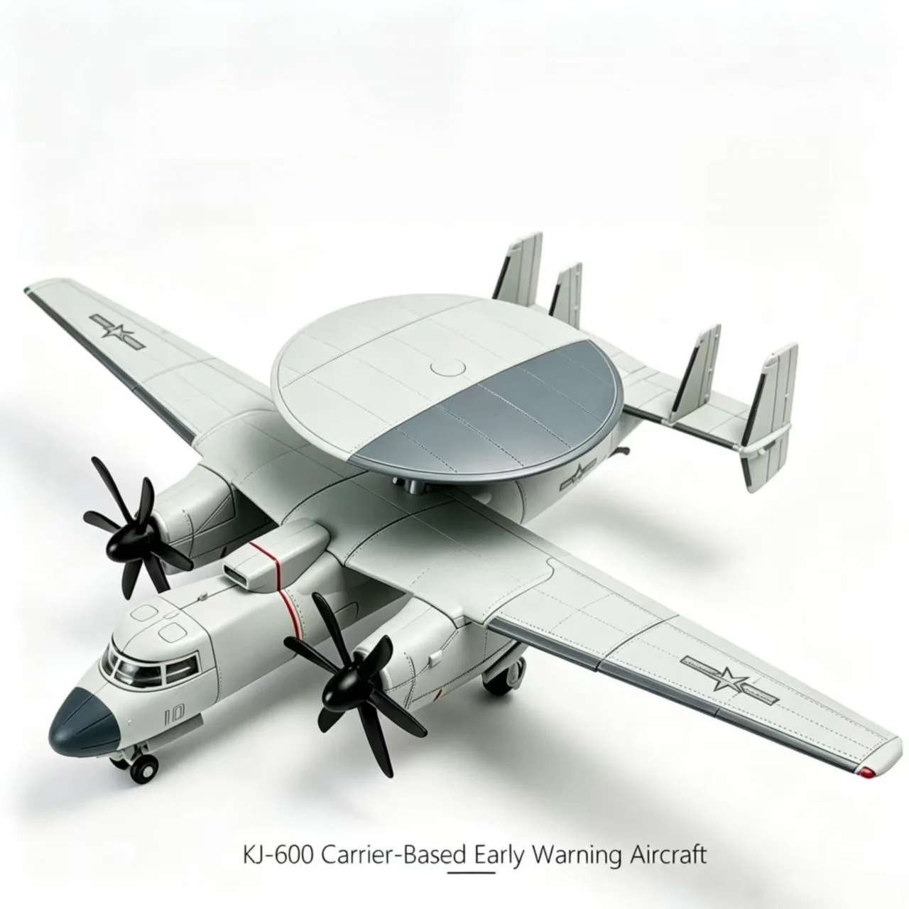 ABS KJ-600 Airborne Early Warning Aircraft 1/72 Scale Airplanes Creative Military Series Building Blocks Fighter Miniature Airpl