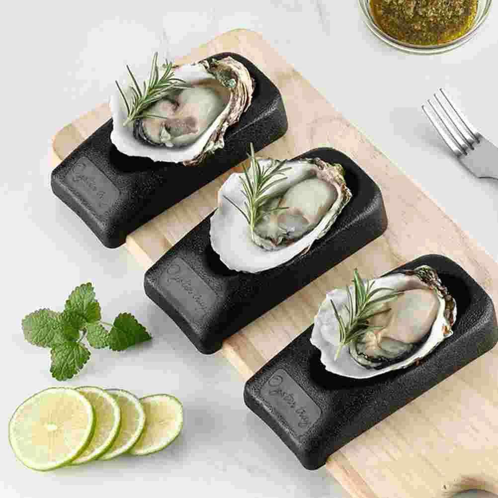 Oyster Seat Tray Shucking Tool Clamp Practical Holder Seafood Open Shell PVC Kicthenware Trays Holders Small Stand