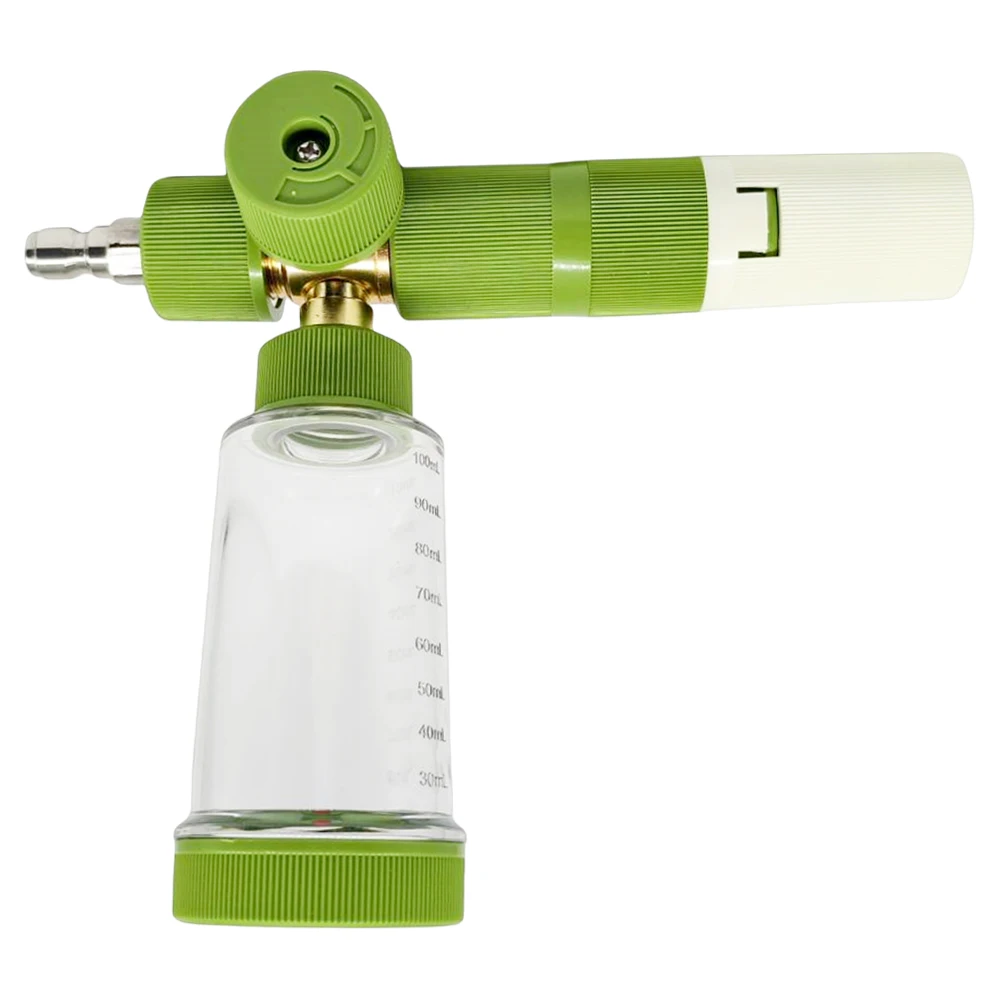 

100 мл горшок для пены с водой и быстроразъемным разъемом 1/4 дюйма, регулируемый давление, распылители для мыльной пены, домашний съемный пистолет для мойки автомобиля