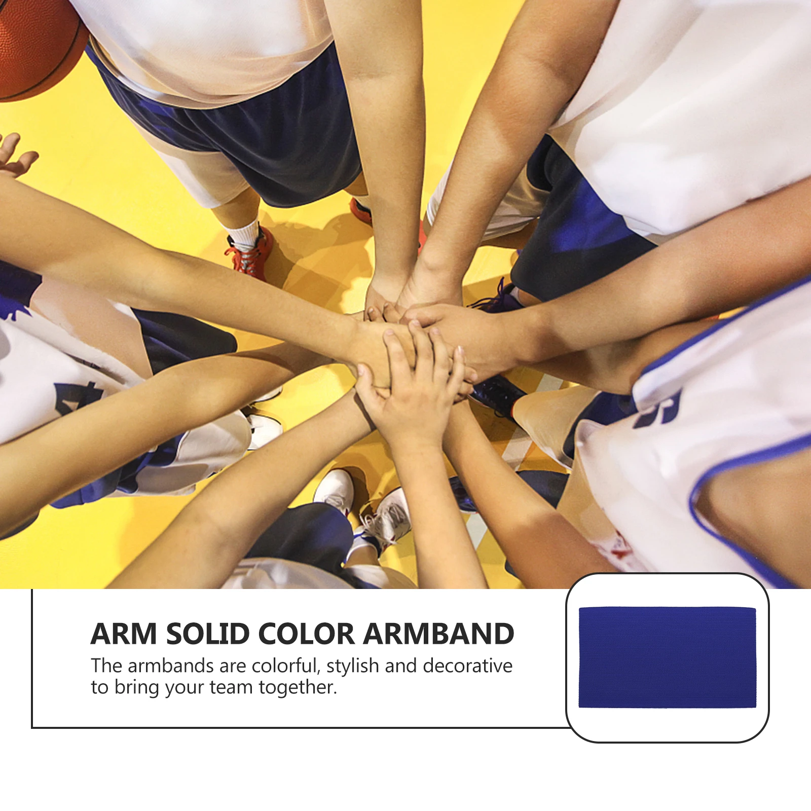 

5pcs Captain Armbands Team Leader Elastic Breathable Sports Match Arm Bands For Soccer Football Team Supplies Unisex Adjustable