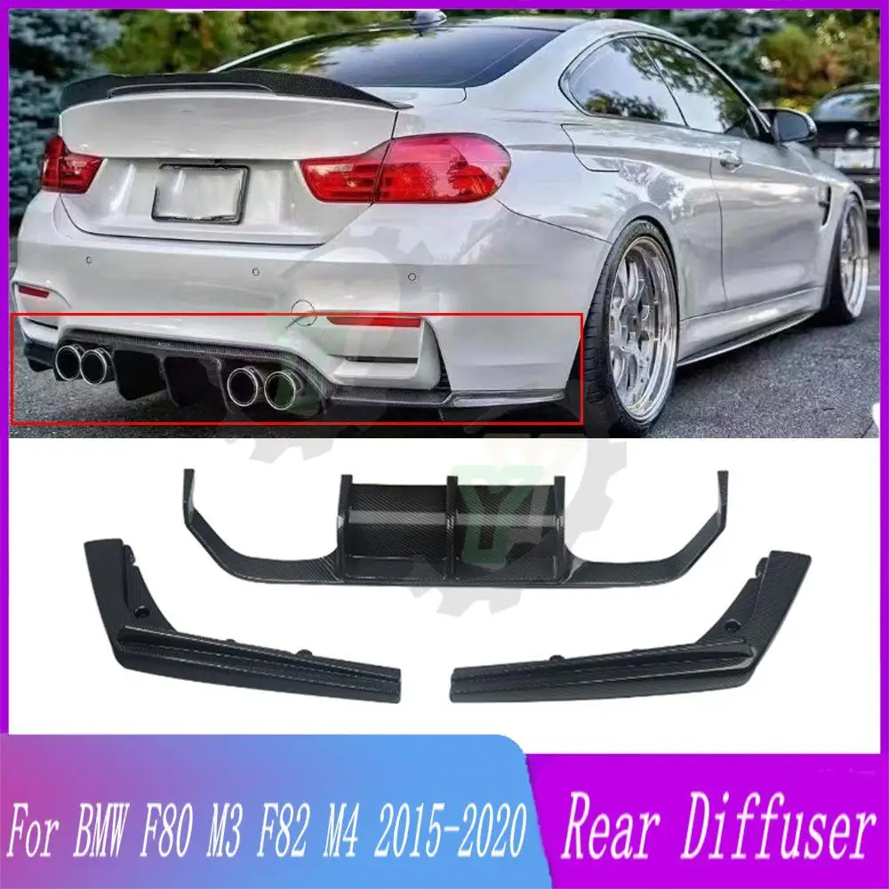 

Car Rear Bumper Splitter Diffuser Lip Protector Spoiler Guard For BMW 3/4 Series F80 M3 F82 F83 M4 2014 2015 2016 2017 18 19 20