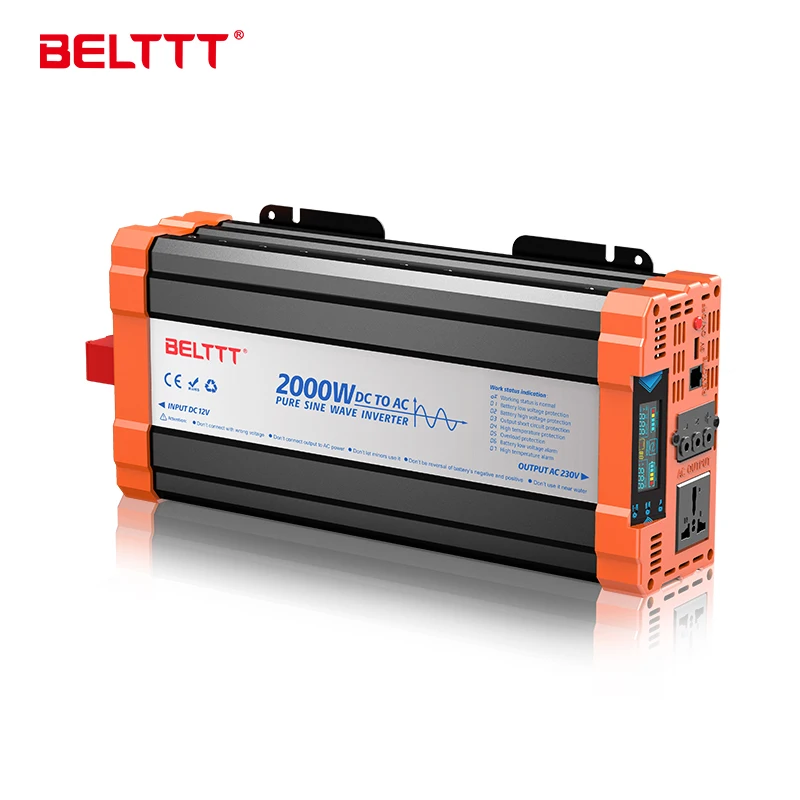 BELTTT 2000Watt Power Inverter with Pure Sine Wave USB DC 12V to AC 220V - Factory Price including Shipping