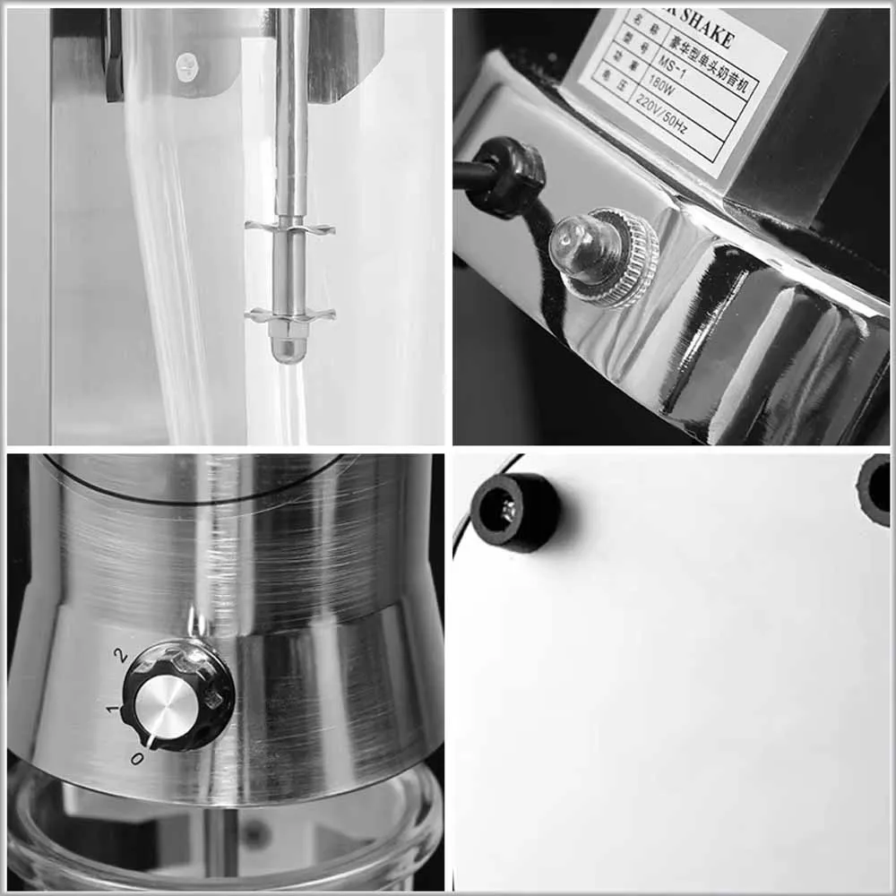 Stainless Steel Milkshaker Milk Shake Machine Double Cup Bubble Tea Stirring 18000rpm Double Speed Mixer Beverage Stirrer view 6