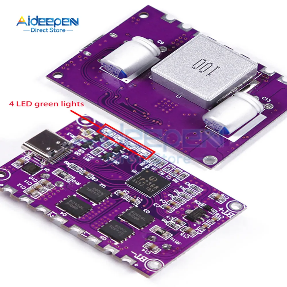 IP2368 Bidirectional 100W Fast Charging Module Buck-Boost Type-c Interface 4S Lithium Battery High-Power Fast Charging Board