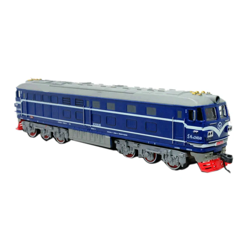 Simulación para niños 1:87 Aleación Locomotora de combustión interna Modelo Juguete Tren acústico óptico Juguetes para niños Regalo (A)