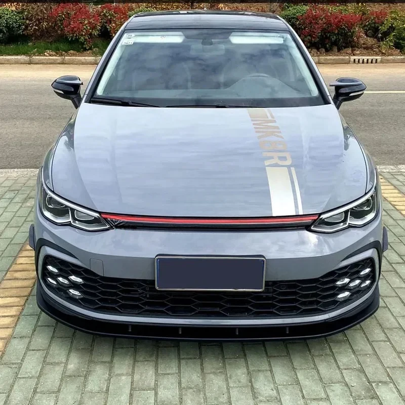 High Quality Front Bumper Lip Splitter Spoiler Diffuser Body Kit Auto Accessories Fit Golf MK8 GTI R-Line 2020+ view 4