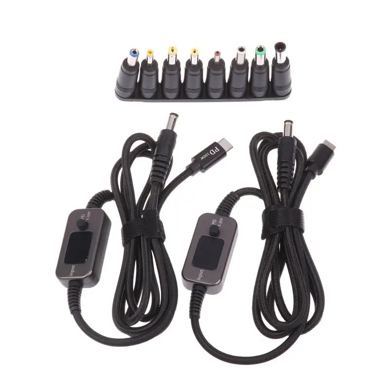 Ladegerät Konverter Adapter Deception Line Einstellbare Spannung TYPEC Revolving DC Optisches Modem Router Notebook Schnellladeleitung