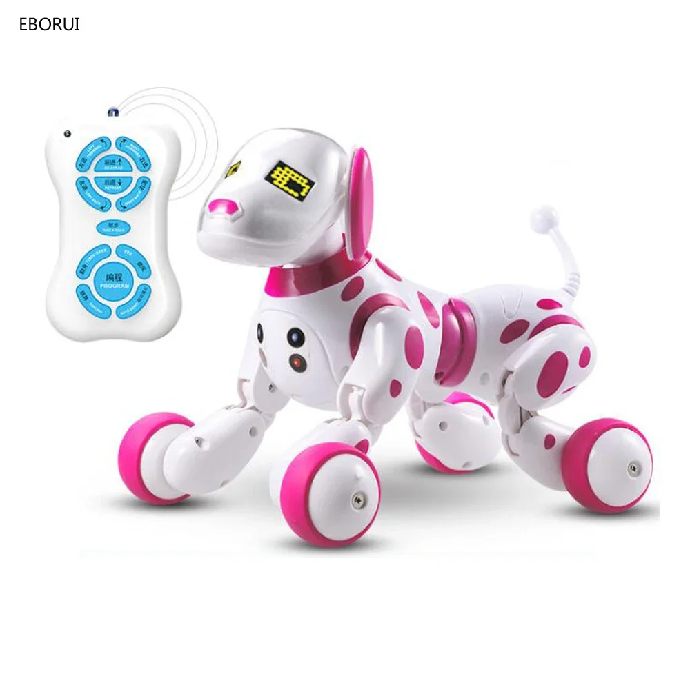 EBORUI 9007A Updated 2.4G Wireless RC Dog Remote Control Smart Dog Electronic Pet Educational Intelligent RC Robot Dog Toy Gift