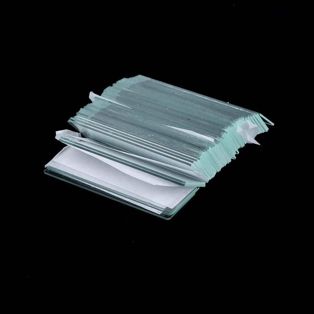 Blank Glass Slides Fit for 7105 Microscopes Lab Experiment Supplies x50