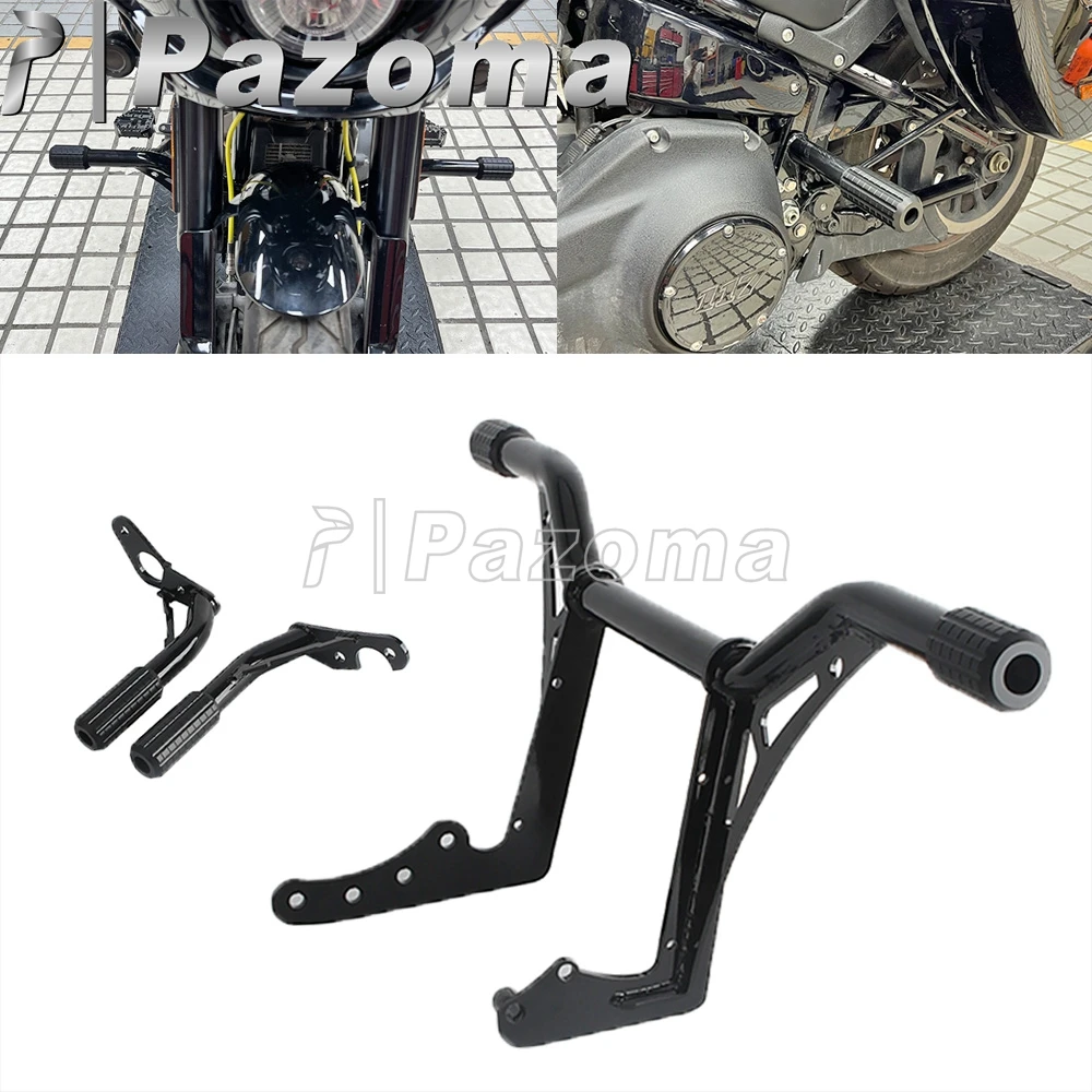 

Рама аварийной дуги двигателя для шоссе, седельная сумка для мотоцикла, защита бампера, пассажирские подножки для Harley Softail Street Bob FXBB 114 FXBBS