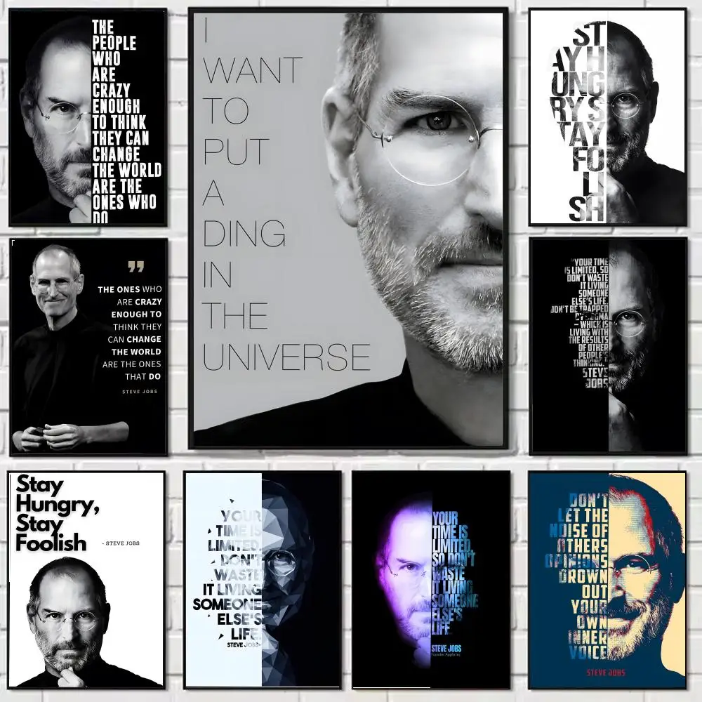 ستيف جوبز نجاح يقتبس اللوحة الخط قماش المشارك: تجعد الحرة للماء دائم جميع الفضاء جدار ديكور