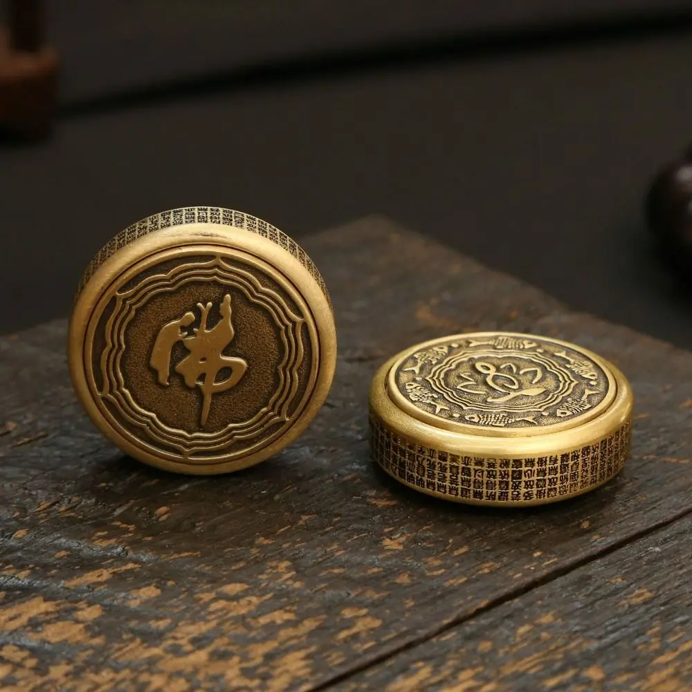 Fingertip Gyro Zen Buddha Fidget Spinner Metallmaterial Hand Spinner Fingertip Spinner Sensorisches Schreibtischspielzeug Rotierendes Gyroskop ADHS