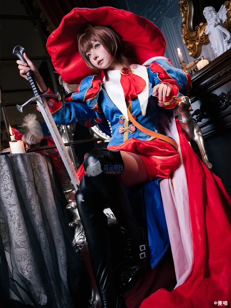 Kinomoto Sakura Prince's Attire Cosplay Costume Anime Card Captor Red Cos Dress Fighting Clothe Halloween Comic-con Party Suit