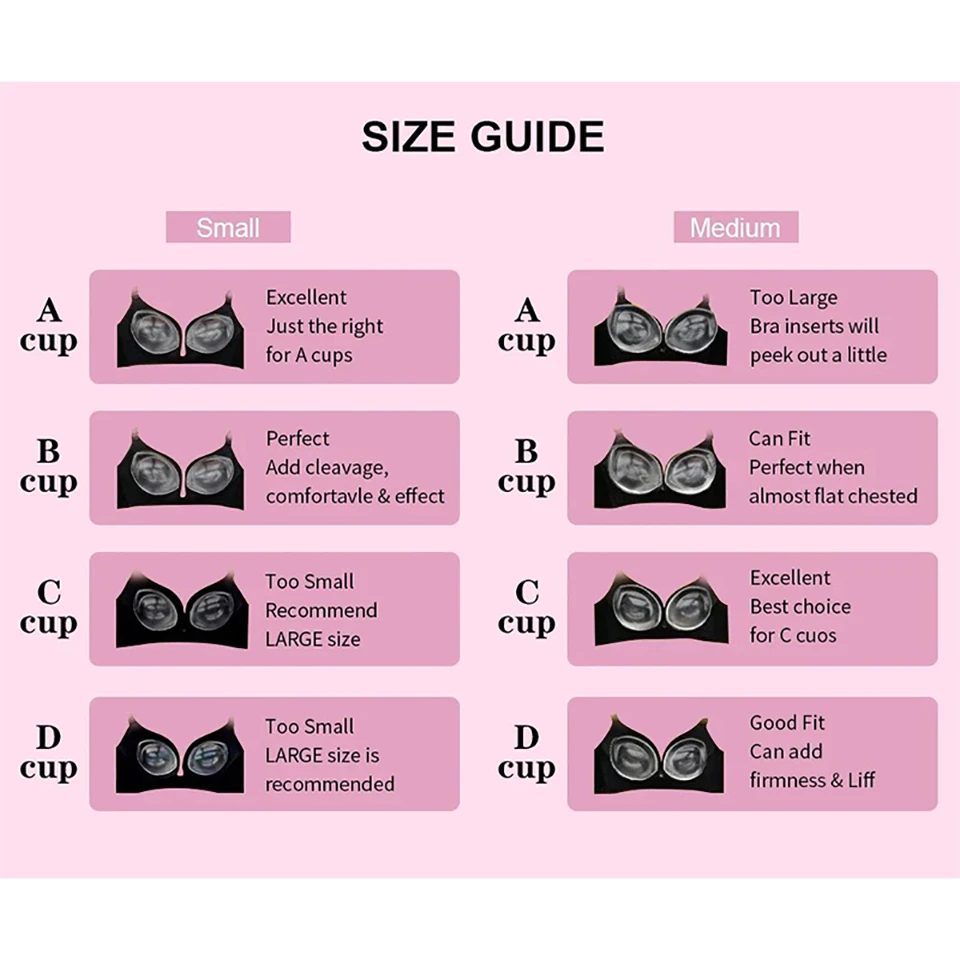 Silicone Push Up Breast Pads Invisible Gel Bra Inserts Resuable Breast Enhancer Pads For Low Cut Dress Strapless Bra