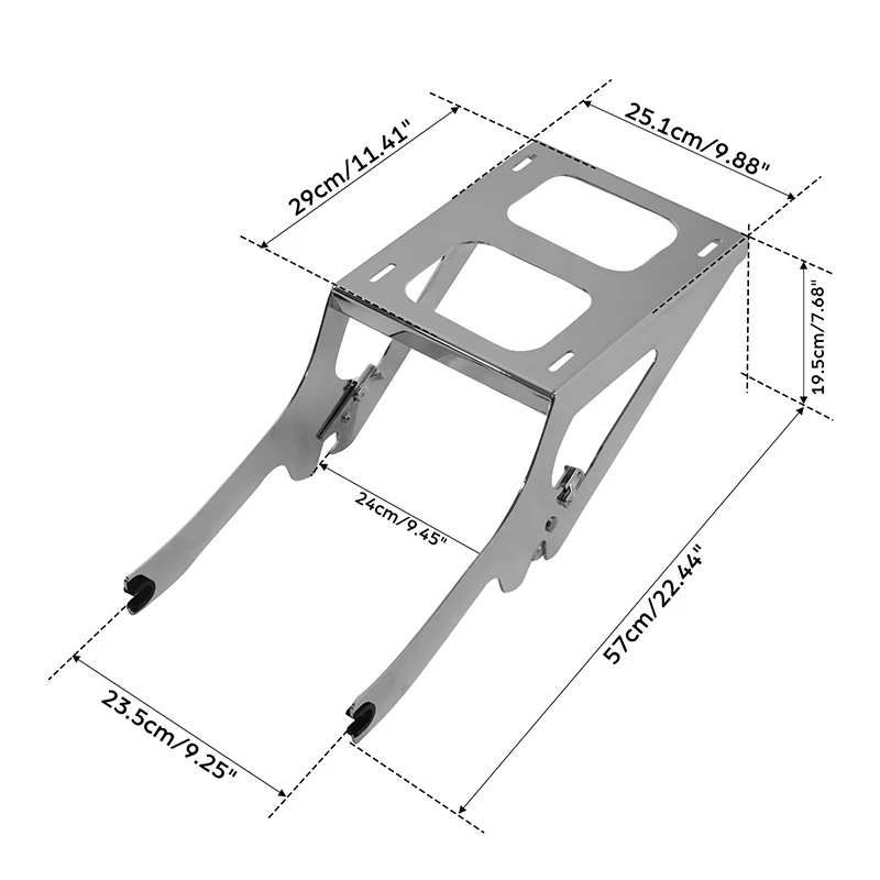 Support de montage 2-Up pour moto Harley Tour Pak Softail Heritage Classic FLHC Deluxe FLDE 2018 – 2022