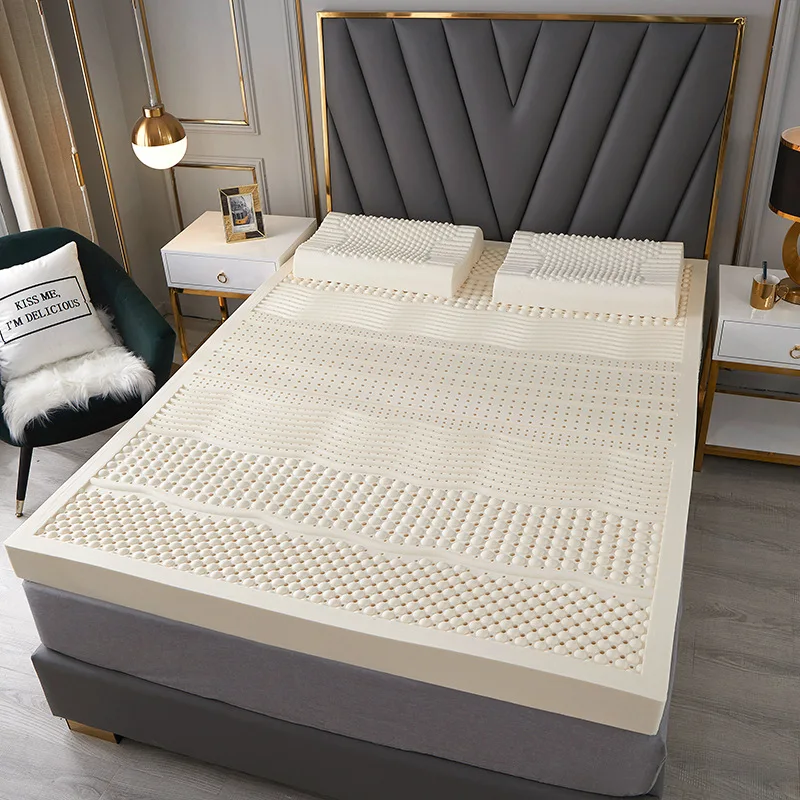 100% Thailand natural latex mattress with cover natural pure rubber mattress top latex raw liquid thickened home bed cushion mat