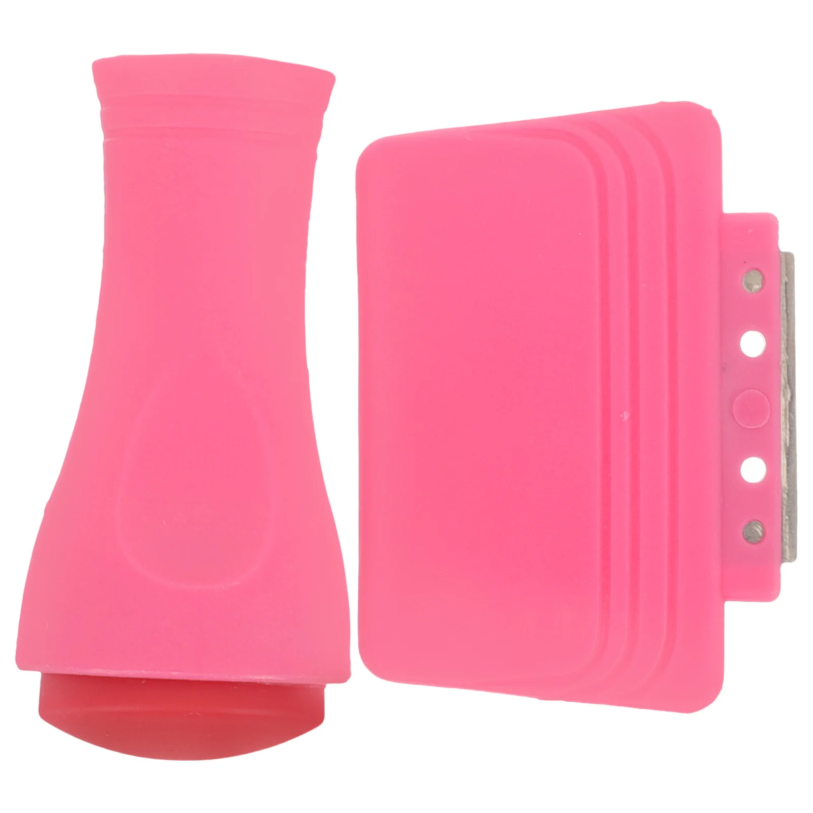 

2Sets Nail Art Stamping Kit Compact Design for Precise French Tip Nail Art Salon Grade Stamper Plate with Scraper Manicure