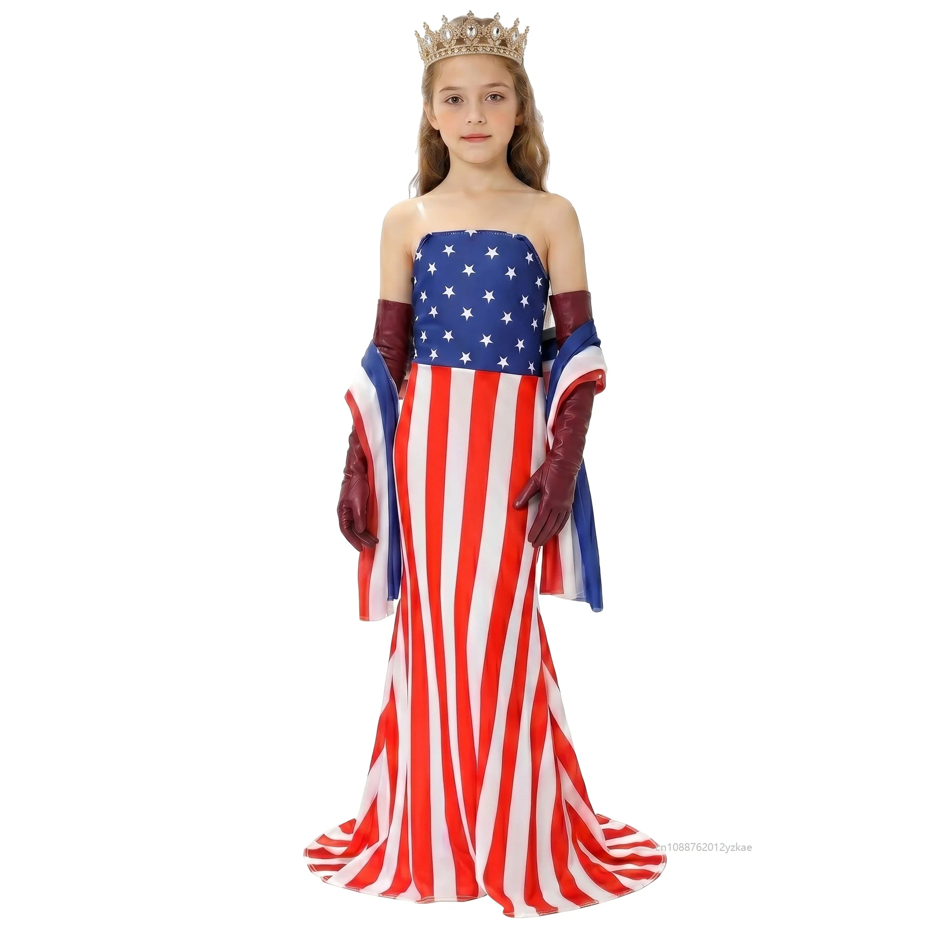 Infantil Halloween Costume For Uncle Sam Role-playing Stage Performance Wear Niño Niña Independence Day Party Dress Up Suit 2026