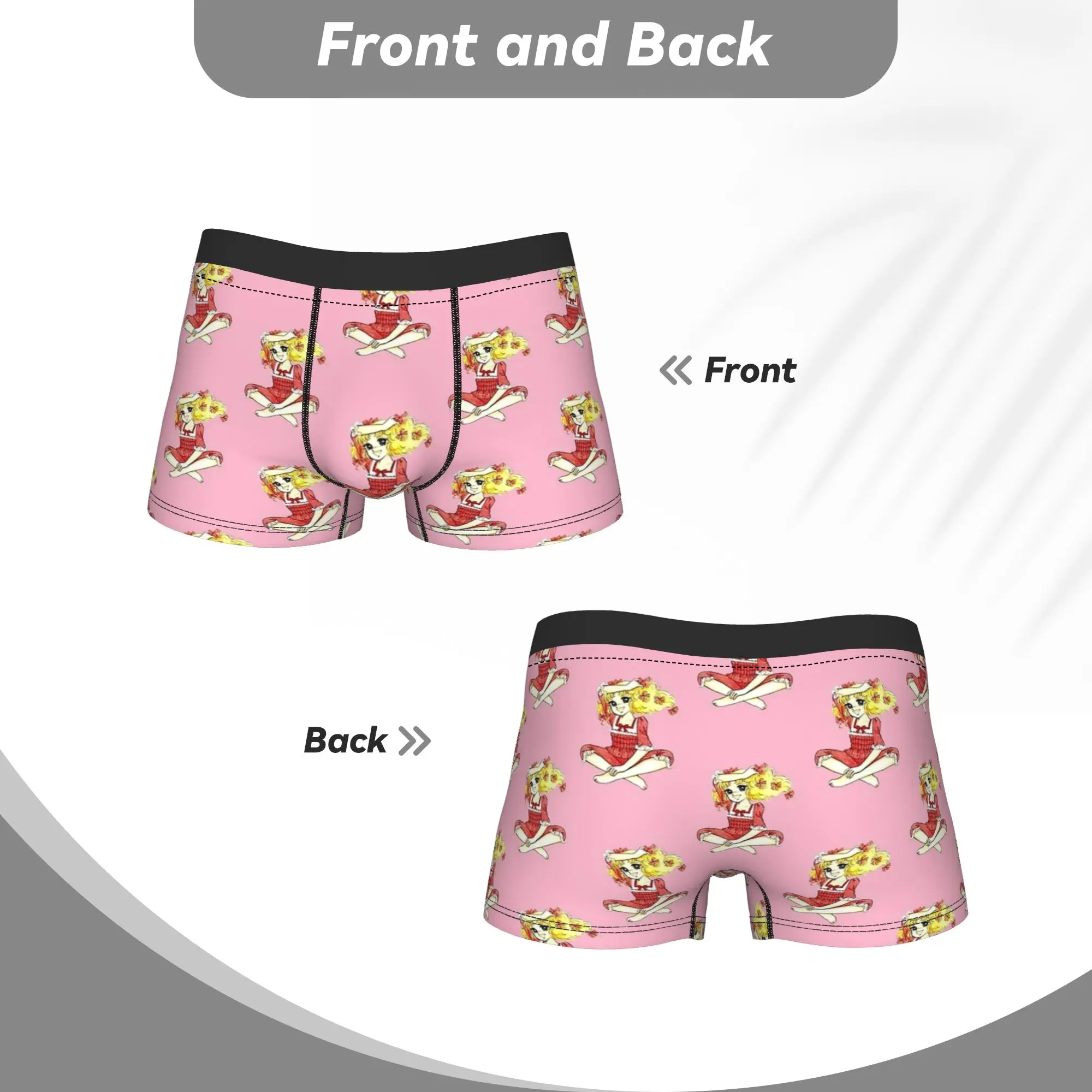 كاندي كاندي و تيري أنيمي السراويل ملخصات الملابس الداخلية عالية الجودة الرجال مريحة boxershorts الجمارك حجم كبير السروال