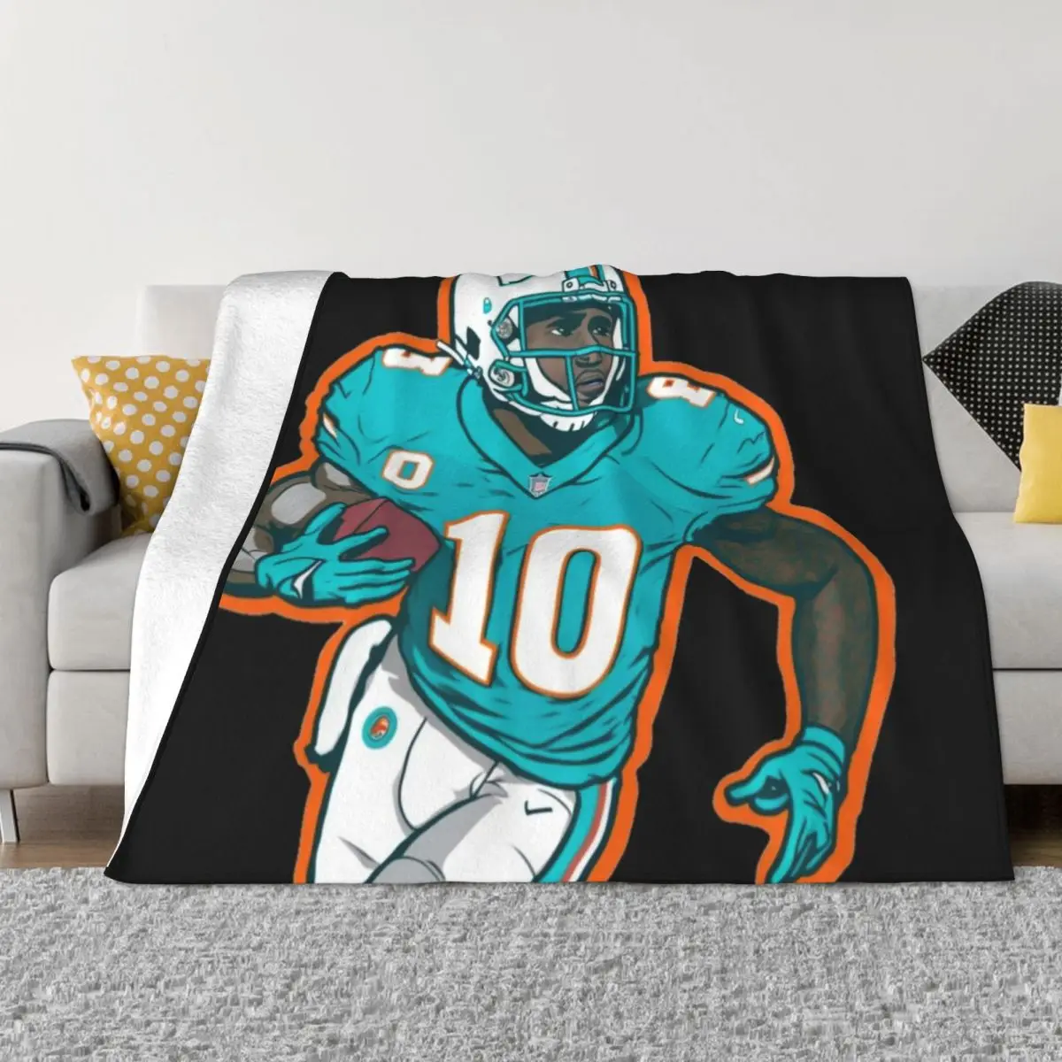 

tyreek hill dolphins - best player Throw Blanket sofa bed Thin Blankets