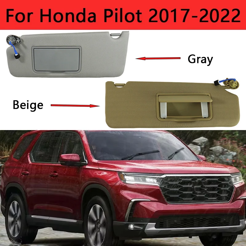 

LED Sunvior For Honda Pilot 2017-2022 New Car Front Sun Visor With Light Sunshield With Makeup Mirror