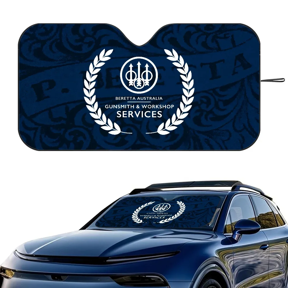 بندقية B-BerettaES سيارة SunSha العازلة للحرارة الألومنيوم فيلم الزجاج الأمامي Sunshas الأشعة فوق البنفسجية كتل سيارة الشمس قناع حامي #3