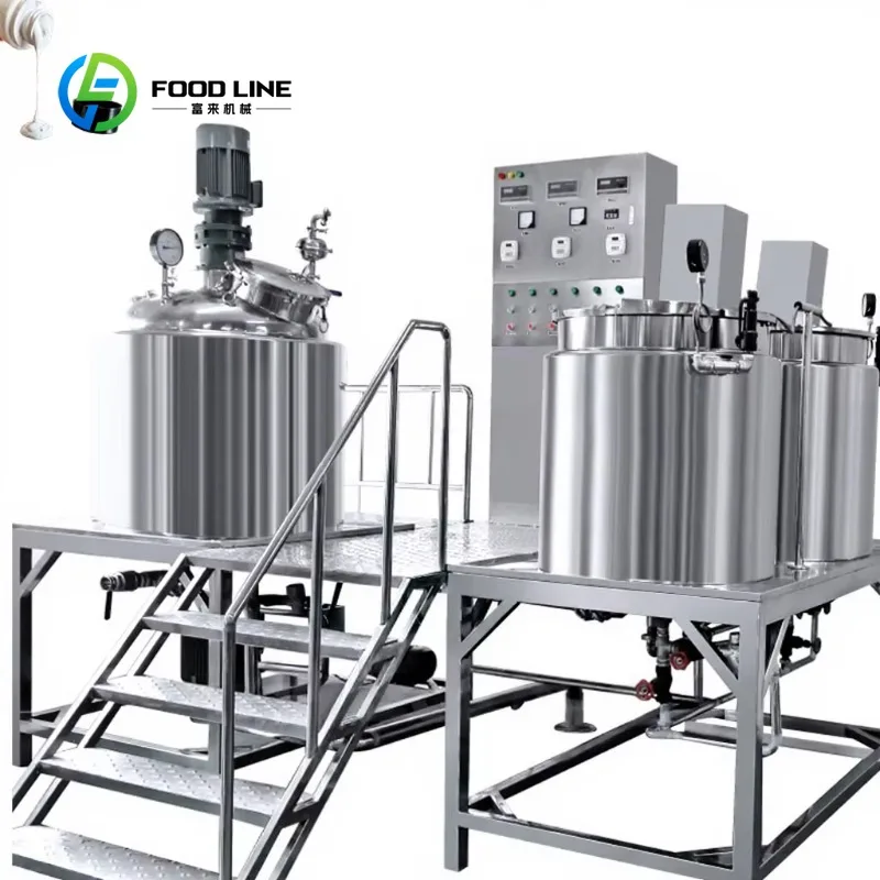 customized Compact PLC Vacuum Emulsifier Customizable Structure for Small Batch Cosmetic Cream Making