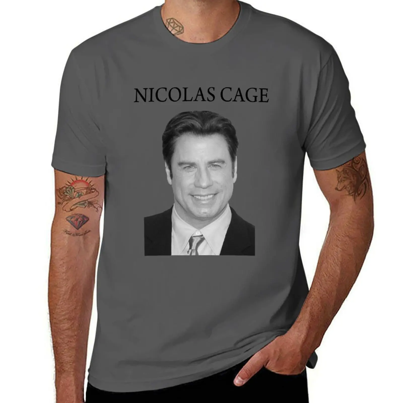 Nicolas Cage John Travolta Faceoff T-Shirt Holiday Party Tee Shirt