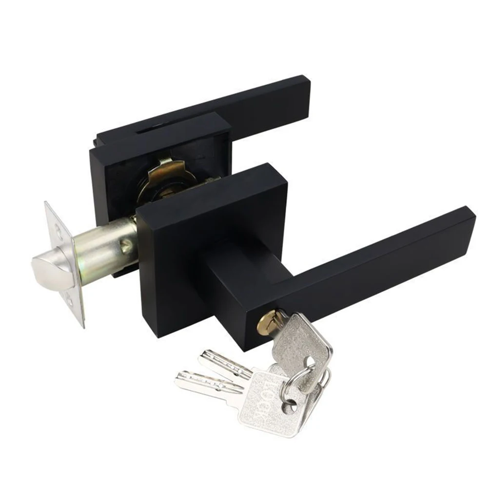 Interior Door Lock Set with Key Features Robust Design and Tubular Latch for Internal Wooden Doors in Various Settings