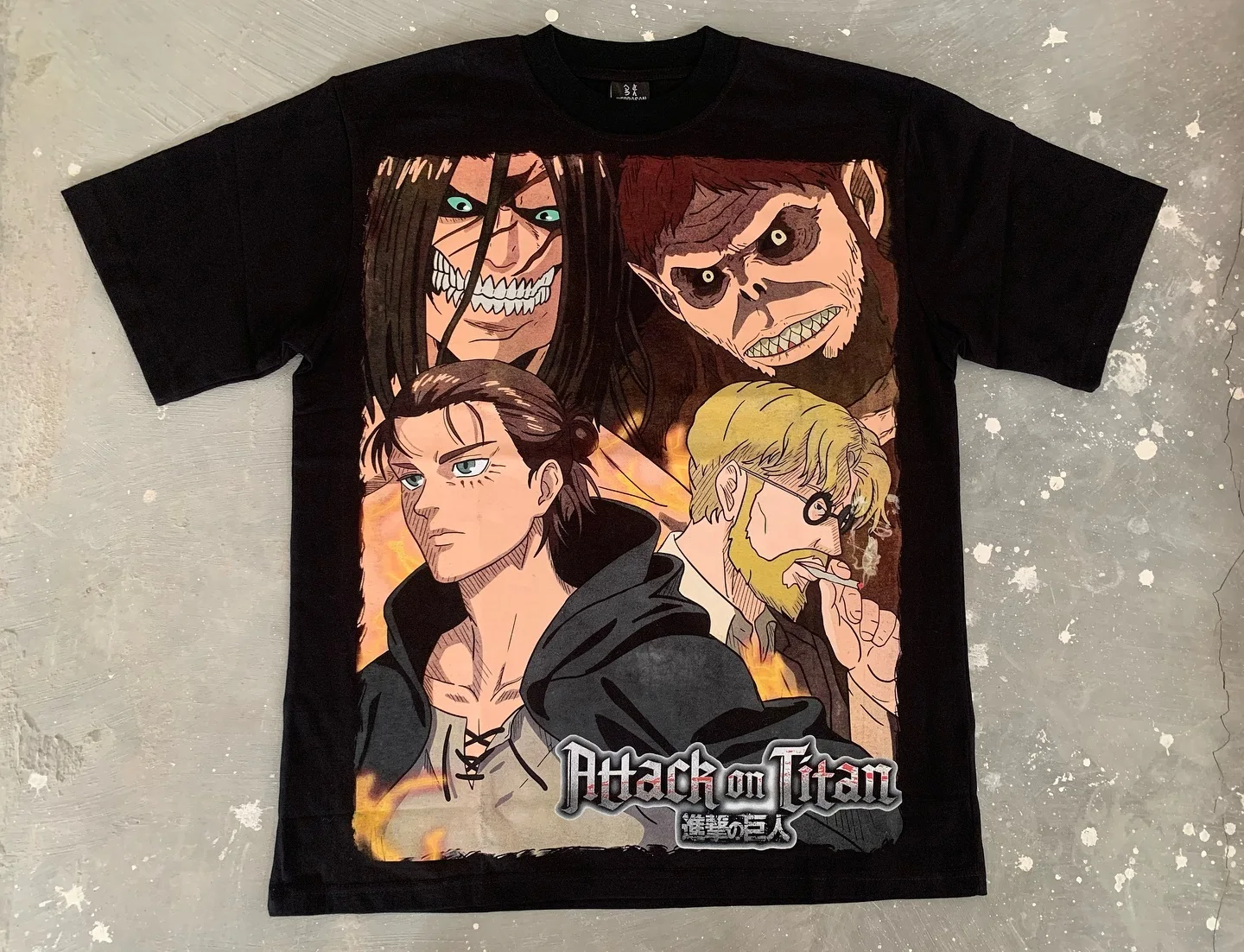 

Футболка с японским аниме «Атака гигантской манги», мужская модная тенденция, уличная футболка с коротким рукавом, женский летний топ высокого качества с круглым вырезом