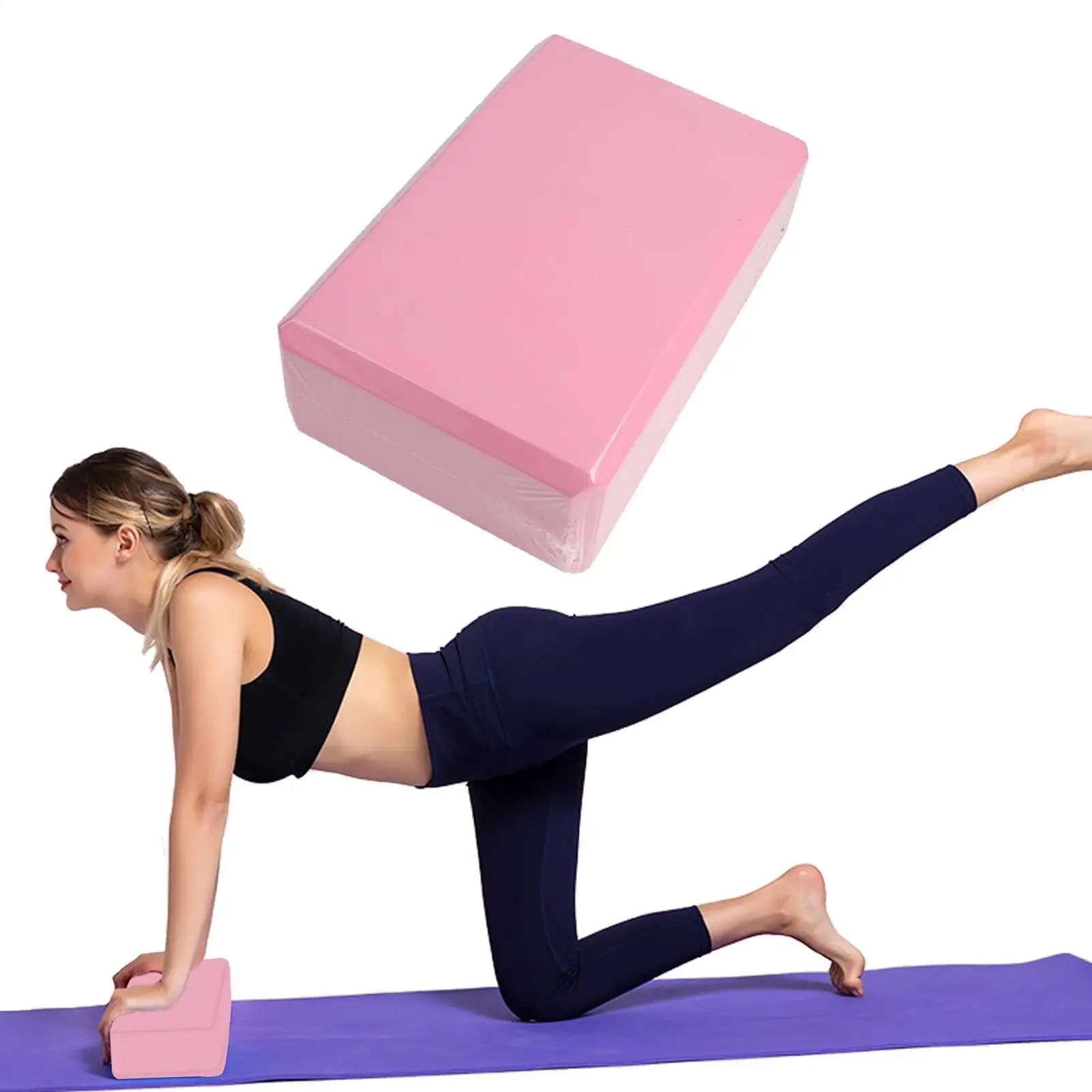 EVA-Schaum Yoga-Blöcke Rutschfeste Trainingsgeräte, Gym Yoga-Steine Fitnessausrüstung für Frauen Yoga-Anfänger Training