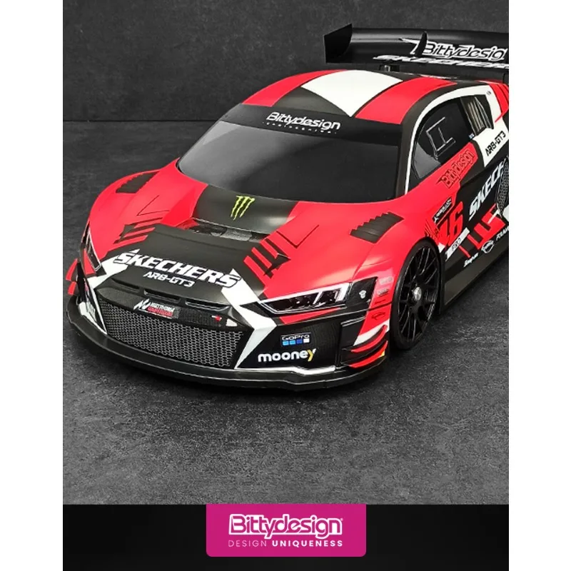 BittyDesign AR8-GT3 carcasa de cuerpo GT transparente de 360mm LWB para coche de turismo 1/8 RC, accesorios de piezas de mejora de distancia entre ejes larga