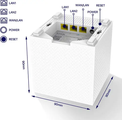Imagen 2 del producto Tenda Mesh Wifi Router 2100Mbps MW12 Gigabit doble banda inalámbrico Roteador AC2100 2,4 y 5Ghz cubierta extensora de rango de malla de red 500m2