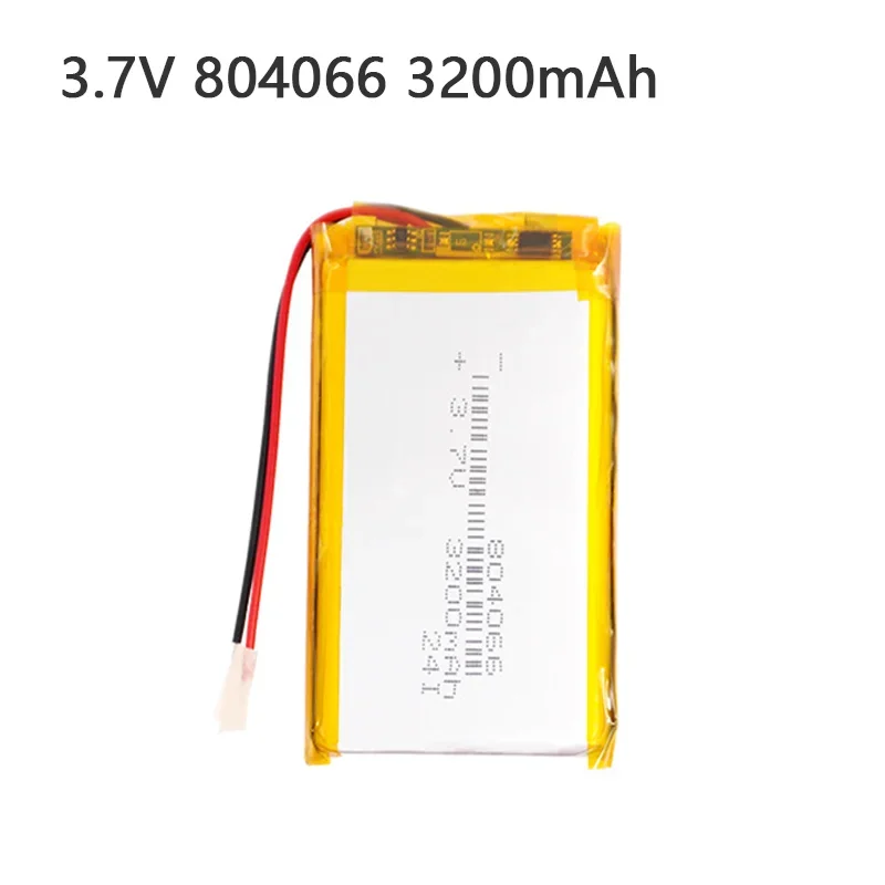 8 قطعة 3.7 فولت 804066 3200 مللي أمبير بطارية ليثيوم بوليمر قابلة للشحن لإمدادات الطاقة المتنقلة الصغيرة المتكلم ضوء الشمس اسلكية تخاطب #4