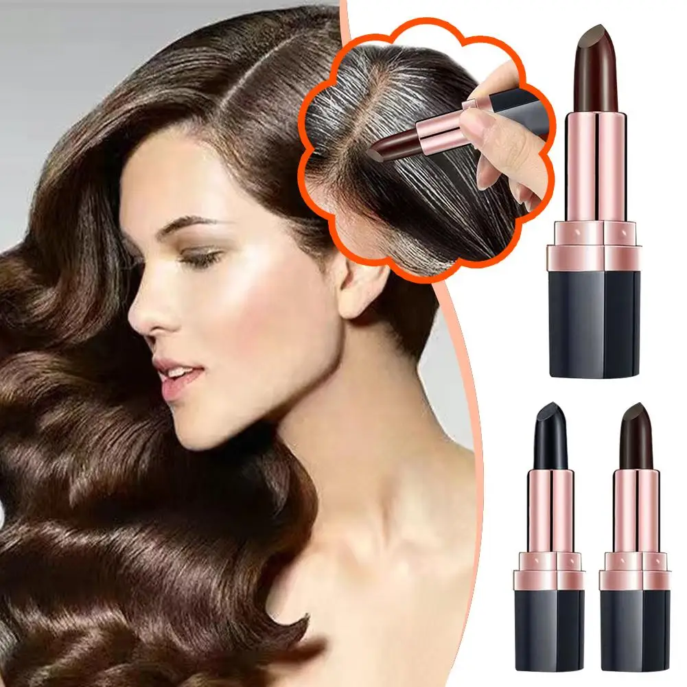 One-Time Hair Dye Plant Extract Hair Dye Stick Disposable Dye Lipstick Cover Colour Hair Temporary Up Dye Black Pen White H I8T7